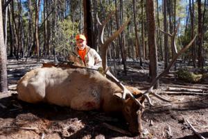 Hunter with the biggest bull elk of the year!