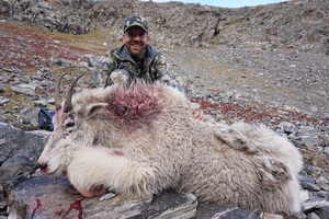 Erich with a trophy mountain goat! Adventure of a lifetime!